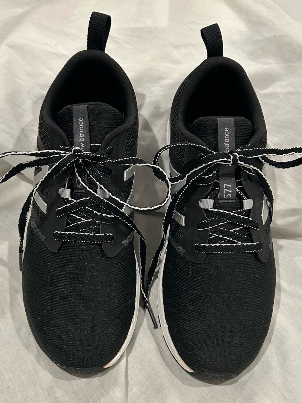 New Balance Black and White Women’s 577 Athletic Sneakers